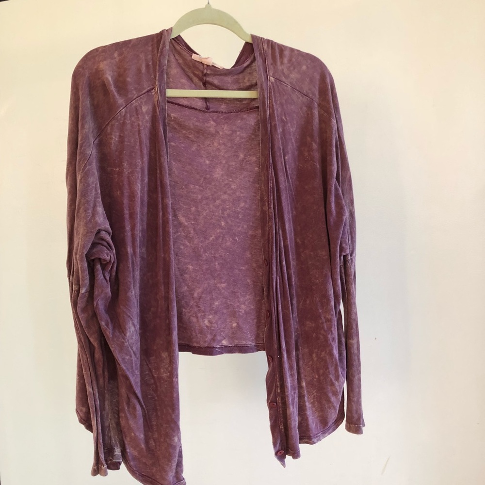 Maroon cardigan